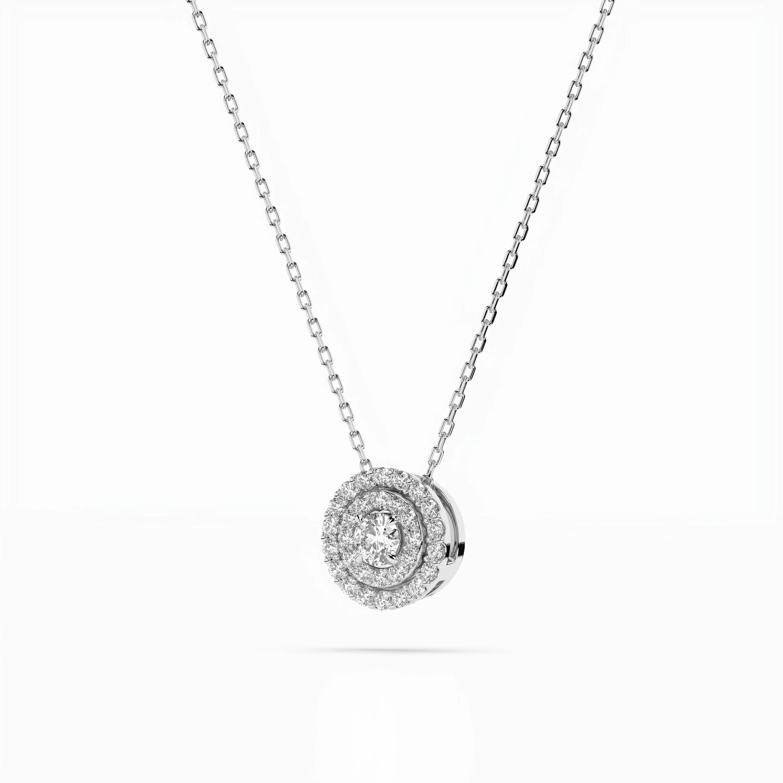Colier din Aur cu Diamante Rotunde Briliant 0.24 CT