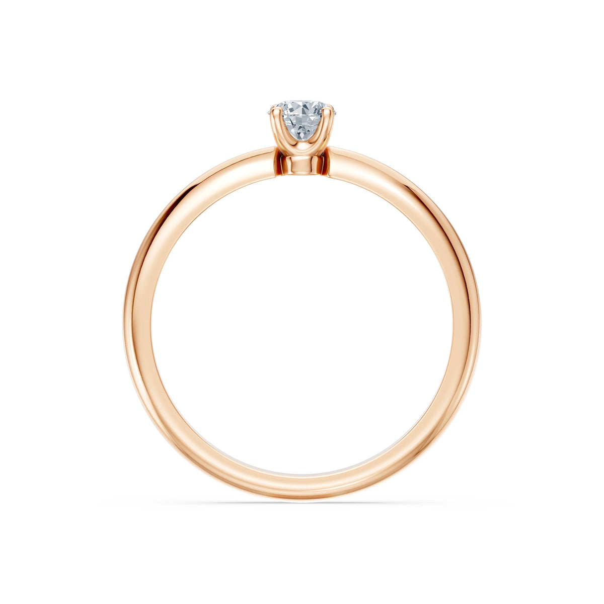 Inel de Logodnă Solitaire din Aur, Diamant Rotund Briliant 0,20 CT