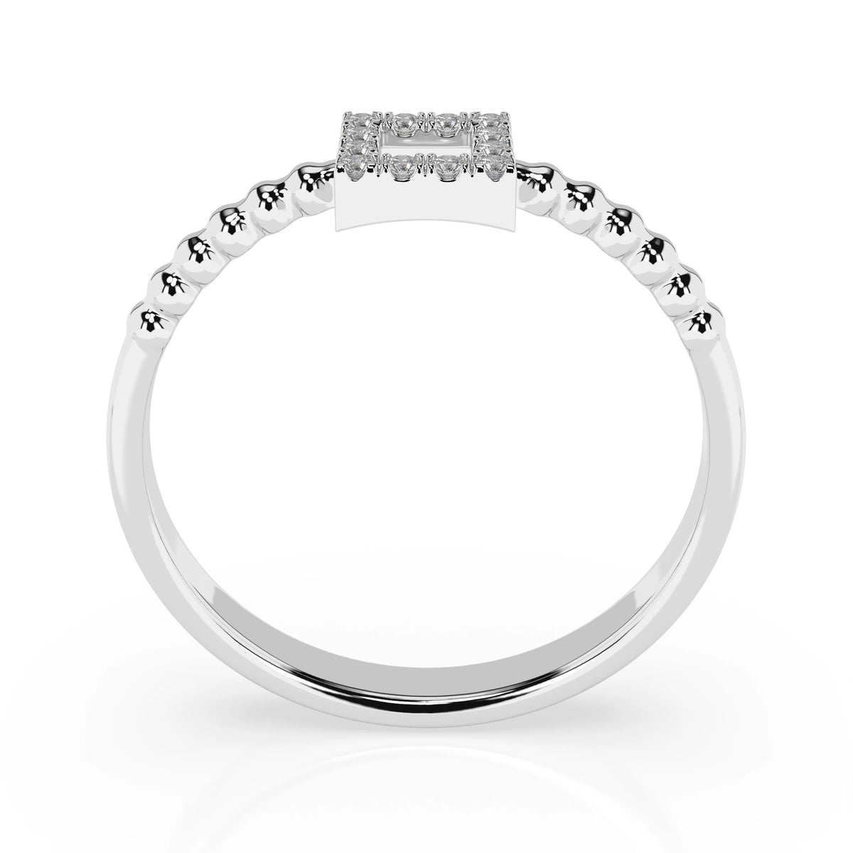 Inel din Aur cu Diamante, Forma Rotund Briliant, 0,07 CT