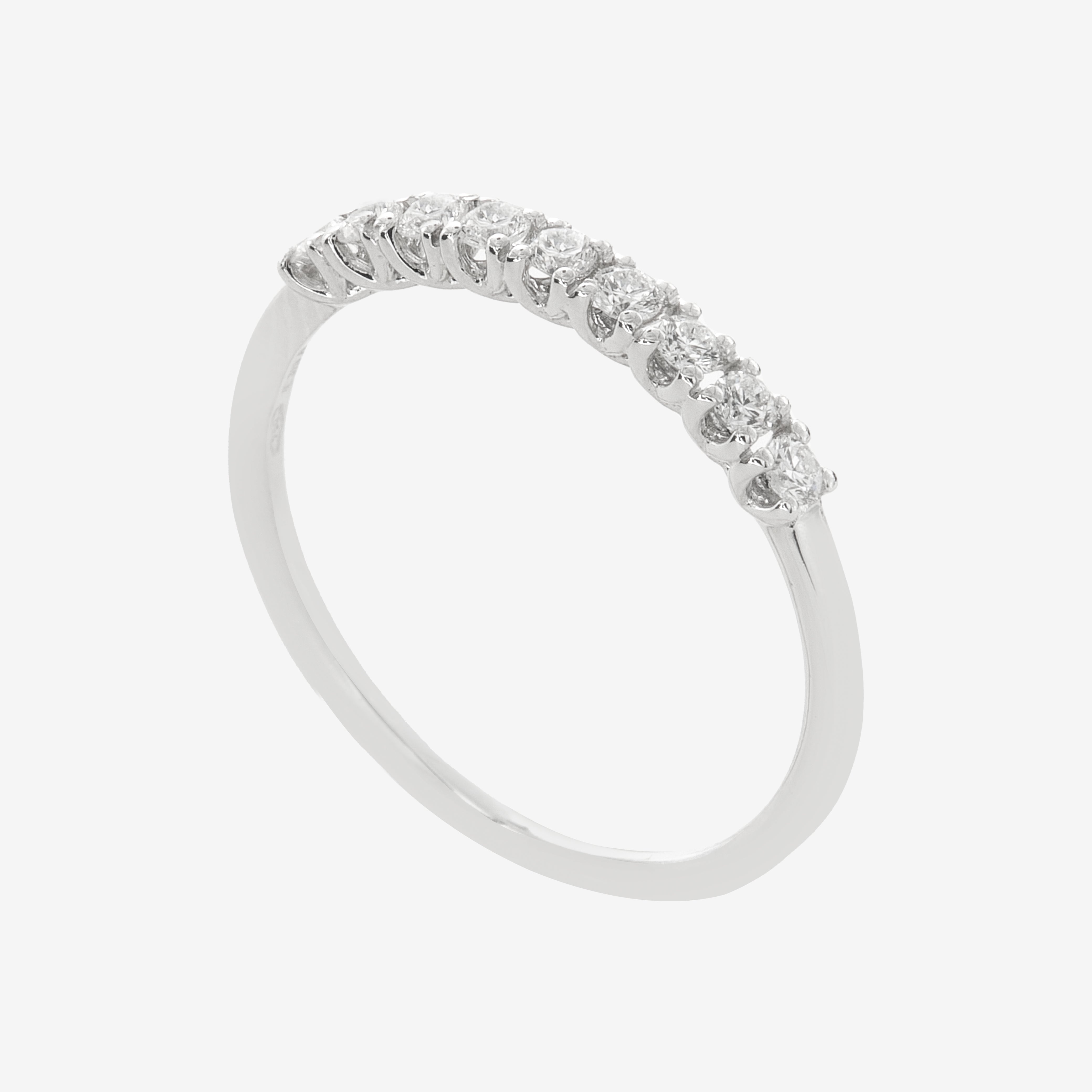 Semi-eternity ring with white diamonds