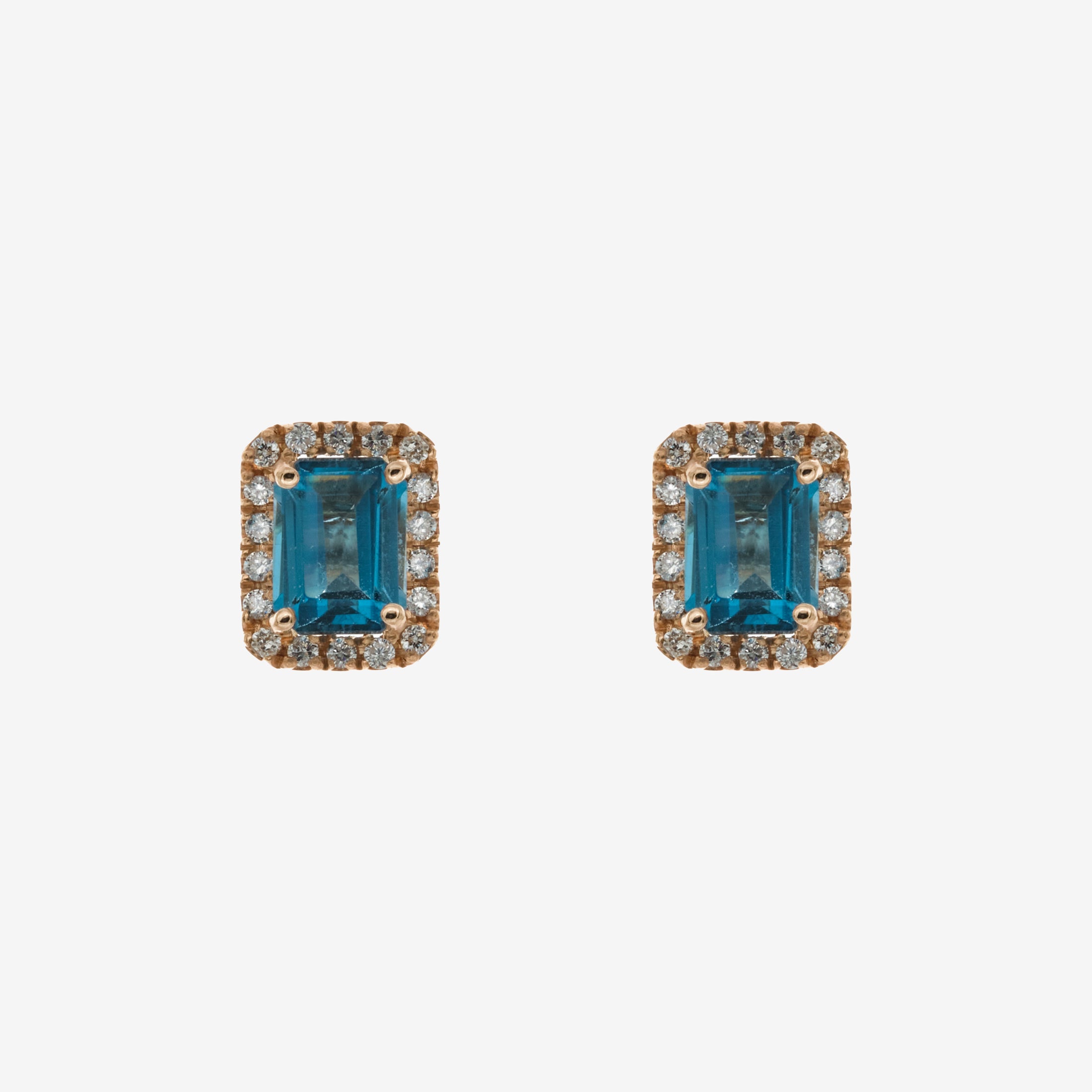 Esha earrings with London topaz and diamonds