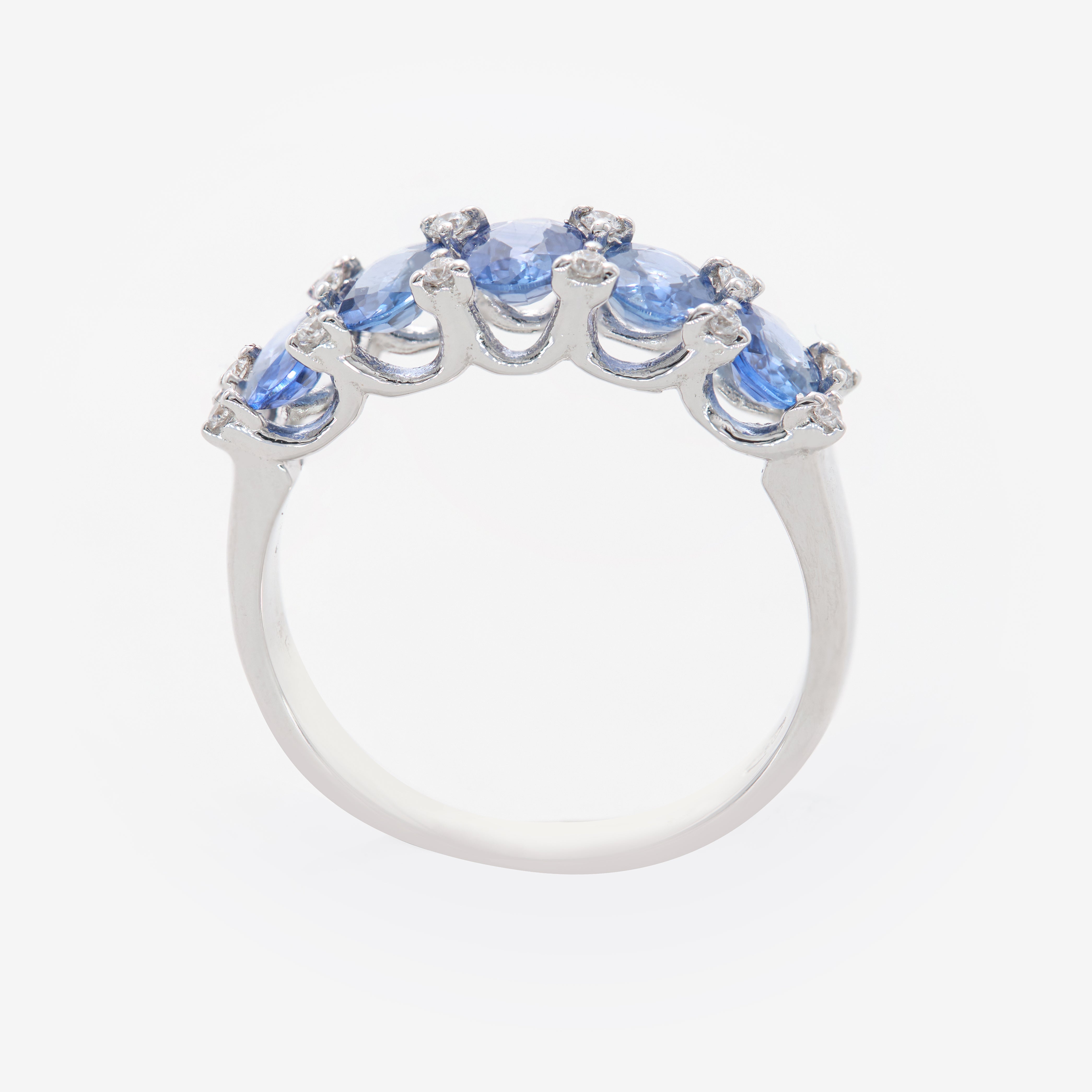 Lena ring with sapphires and diamonds