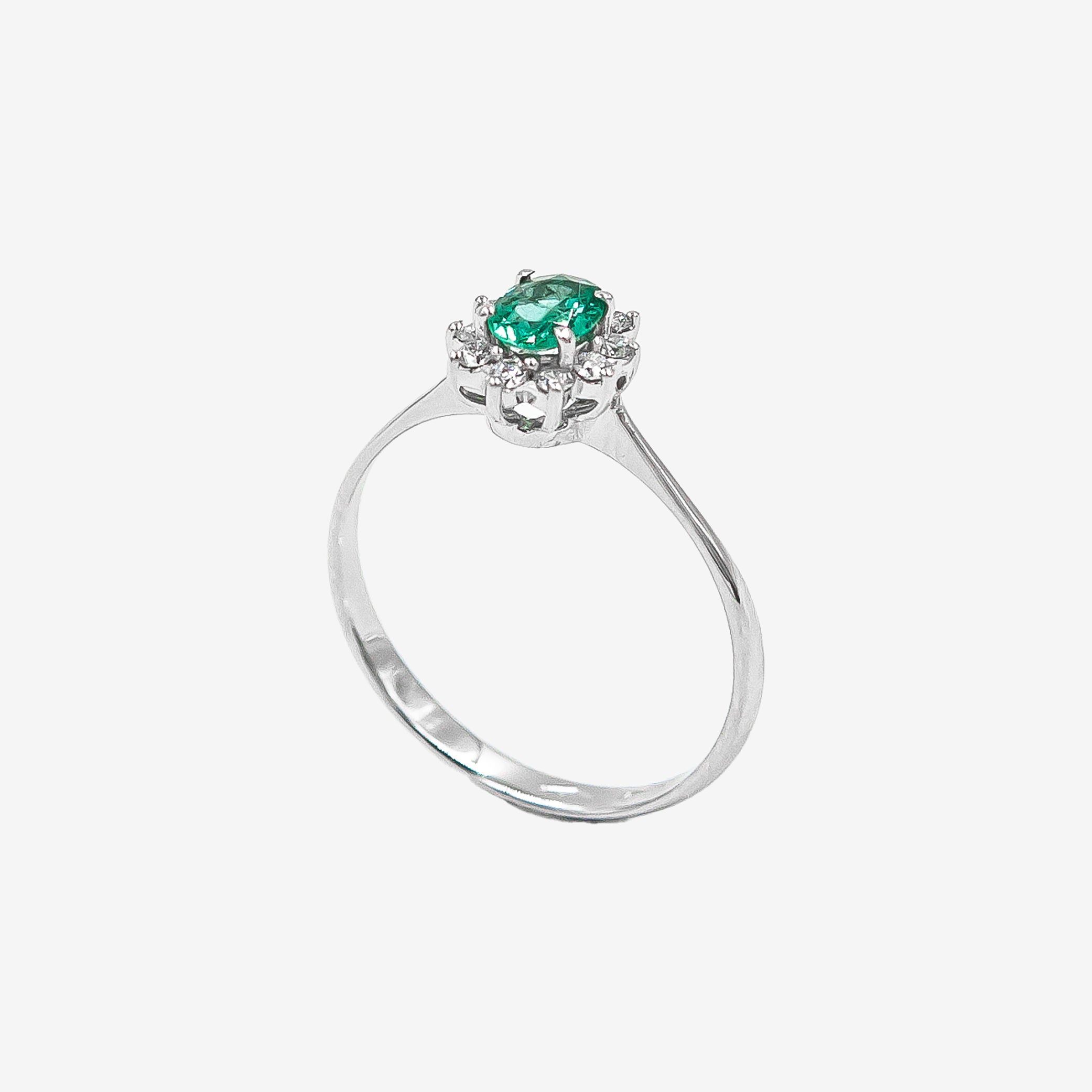 Emerald and Diamond Signet Ring