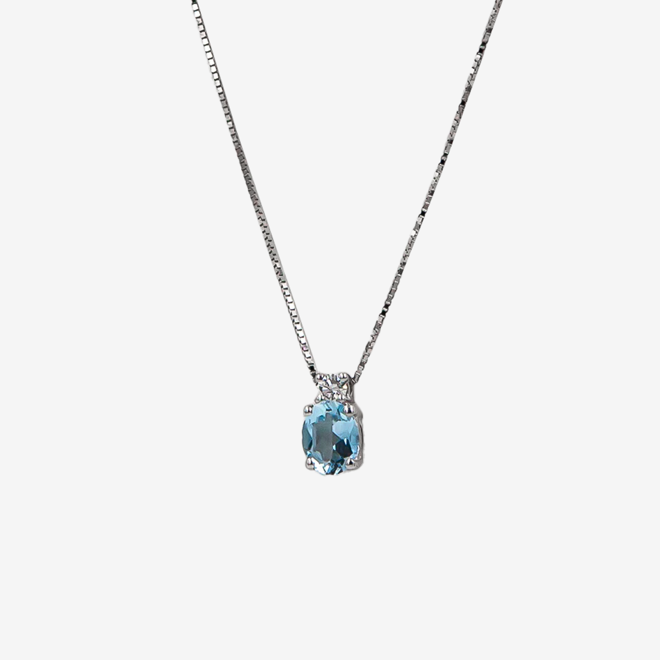 Droplet necklace with Aquamarine 0.33ct