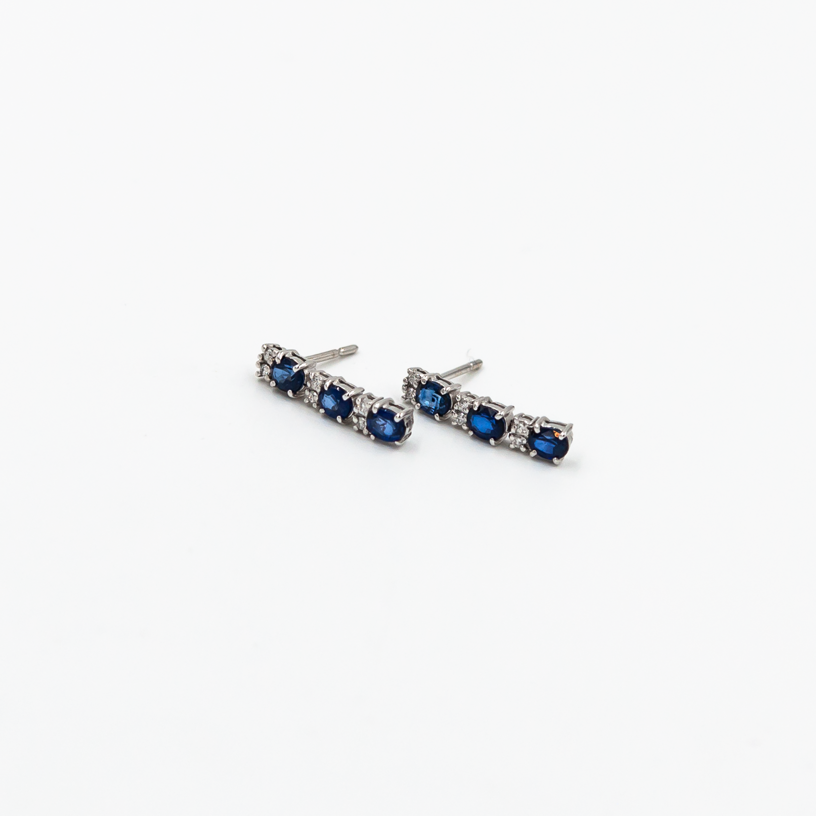 Trio earrings with sapphires and diamonds!! -35%!!