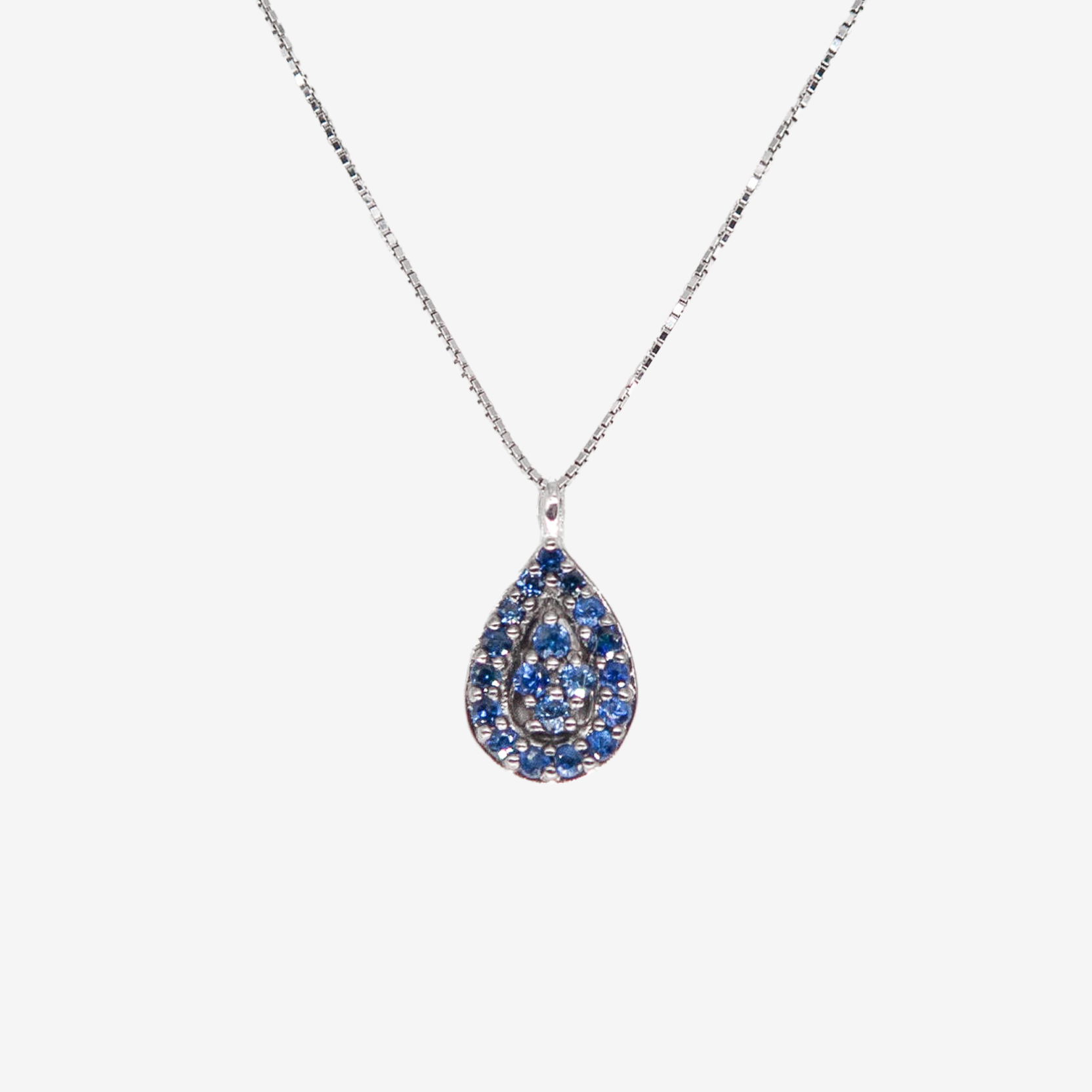 Pear necklace with sapphires!! -25%!!