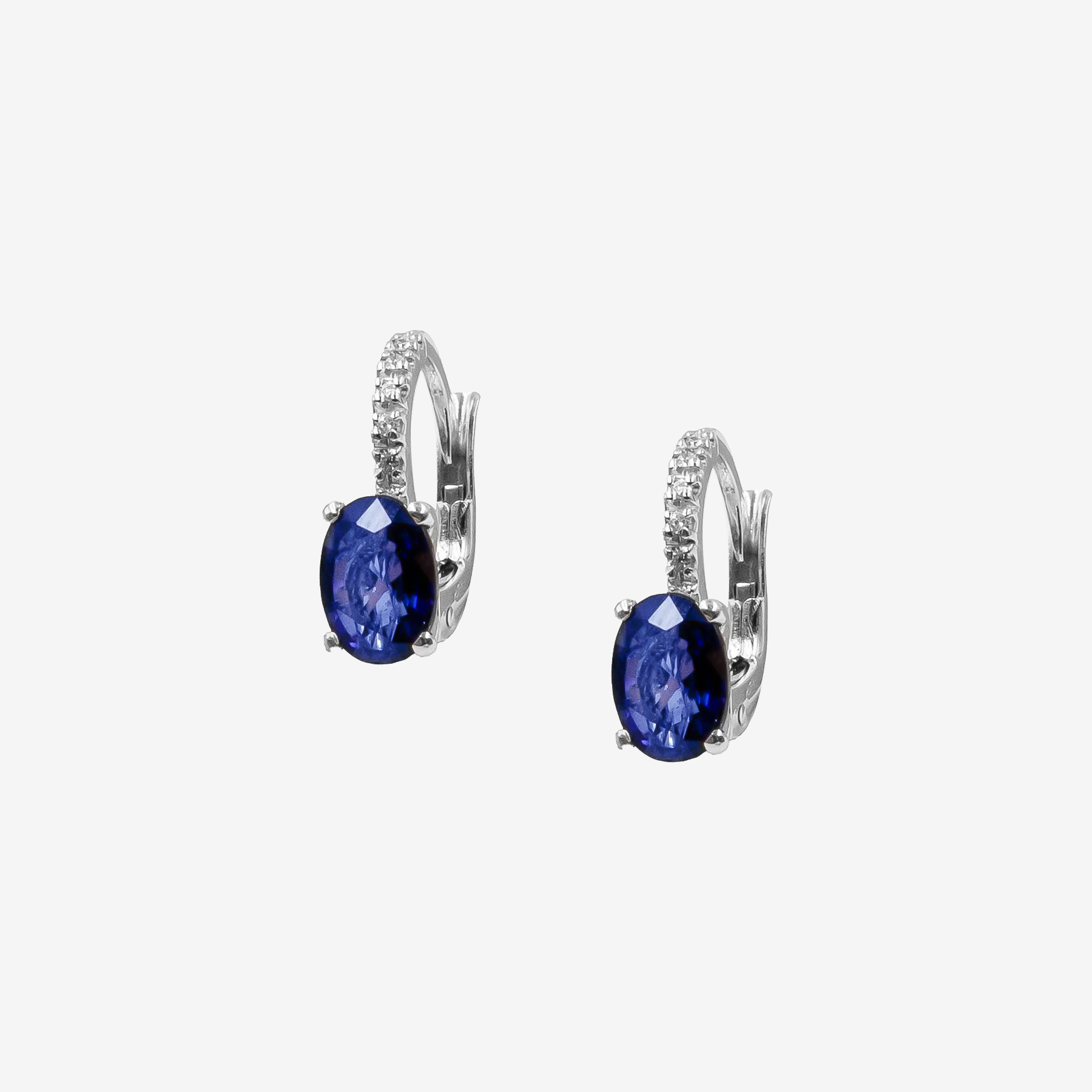 Earrings with Sapphires and Diamonds
