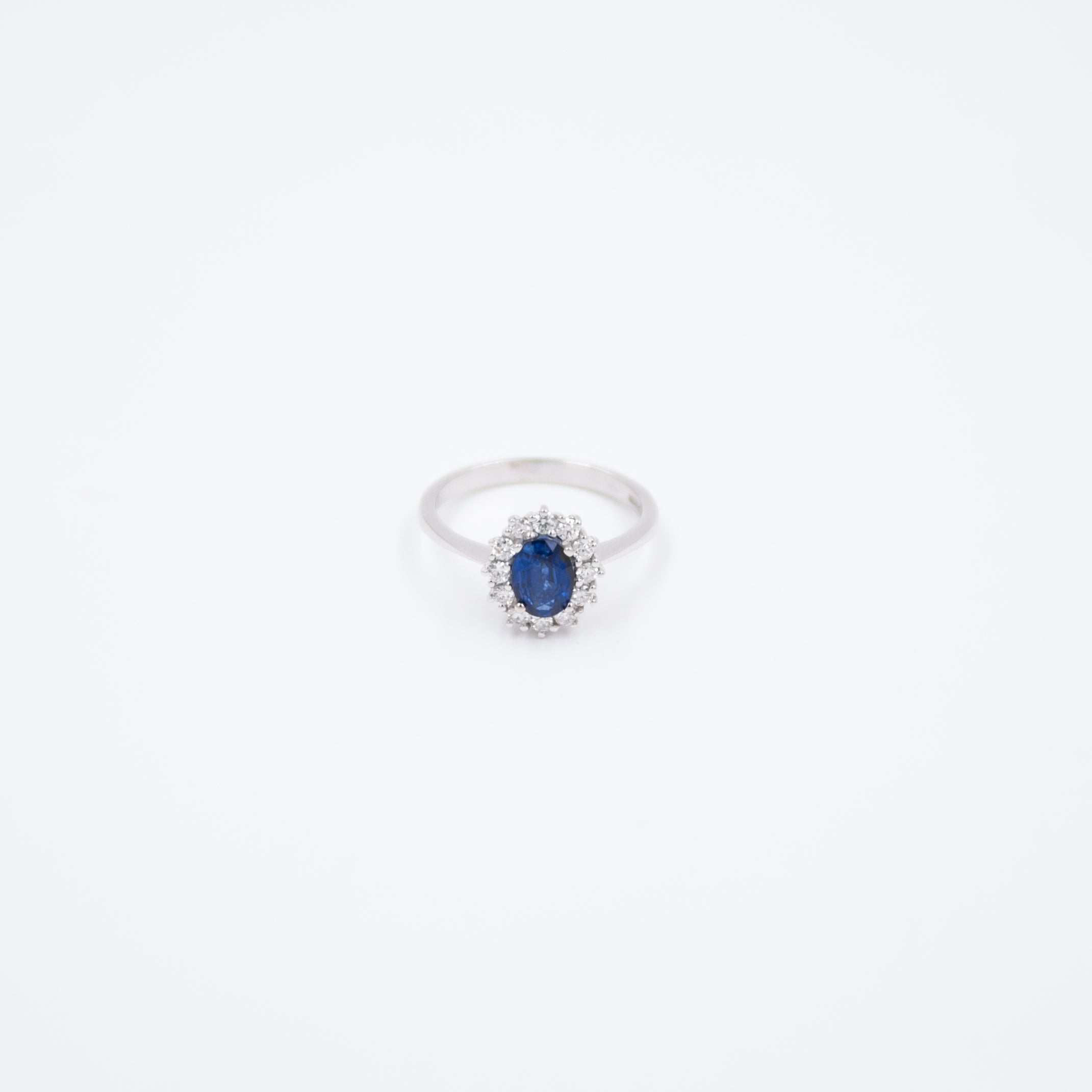 Inel Sapphire Flower cu diamante si safir 1.5ct