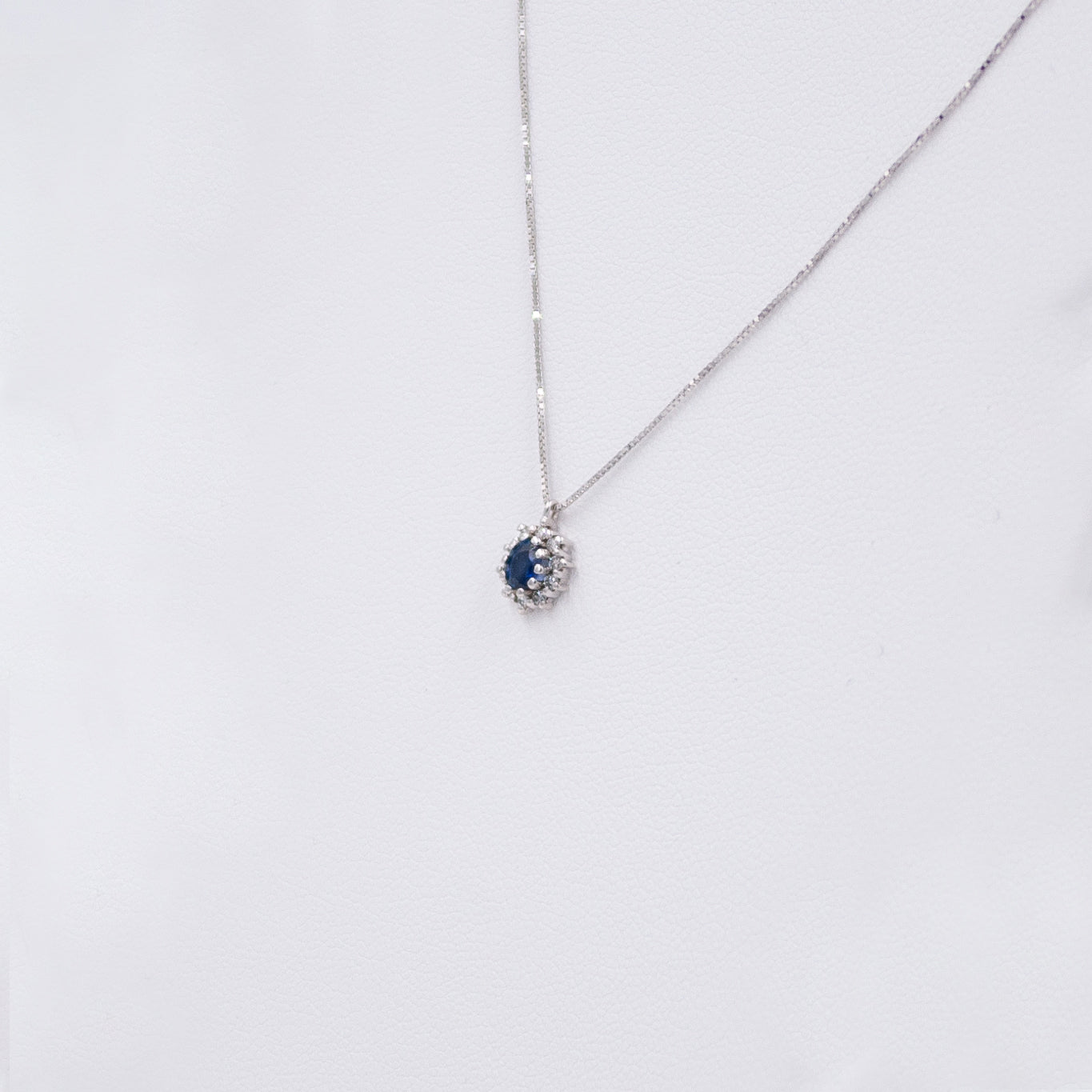 Sapphire Sparkle Necklace with Diamonds