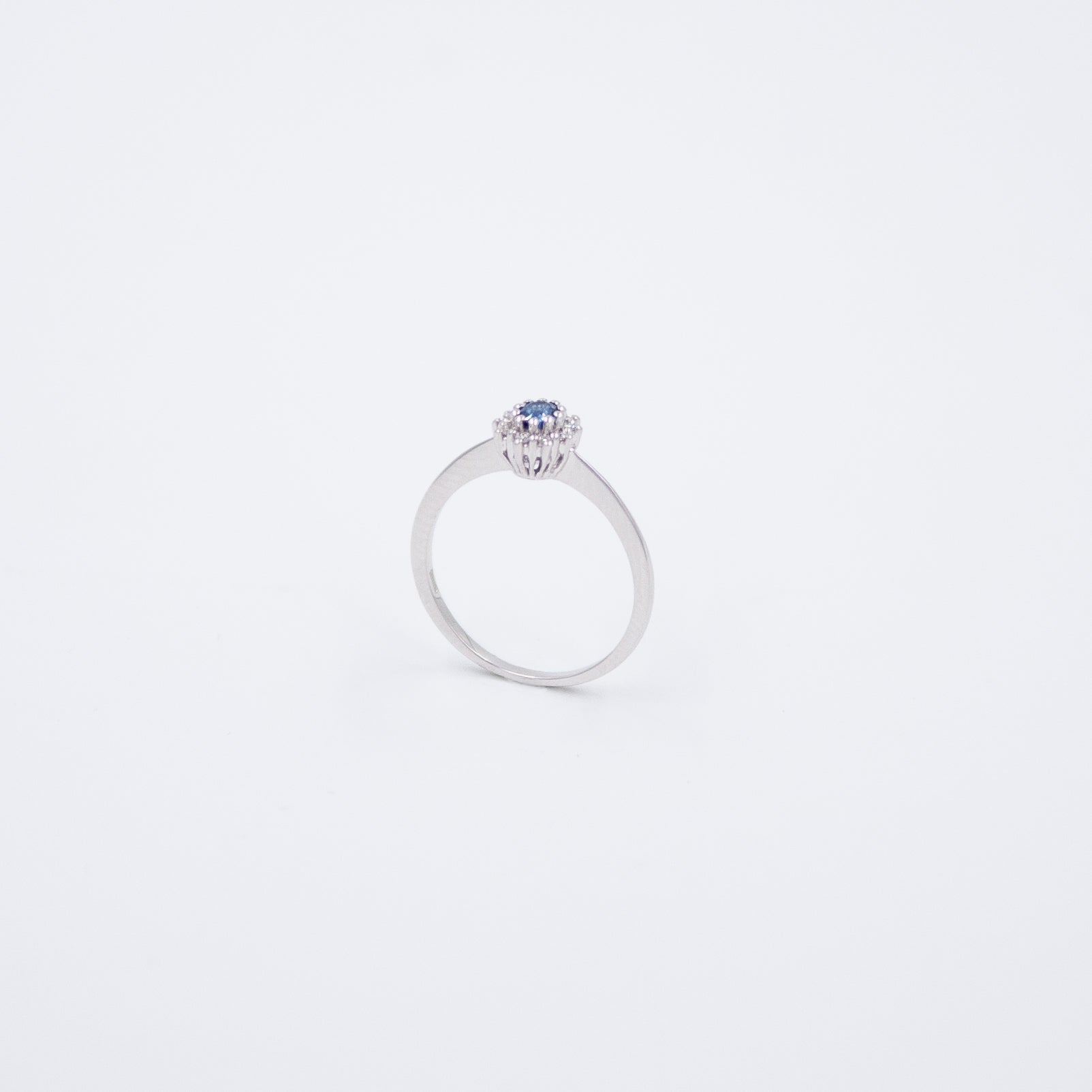 Sapphire Sparkle Ring with Diamonds