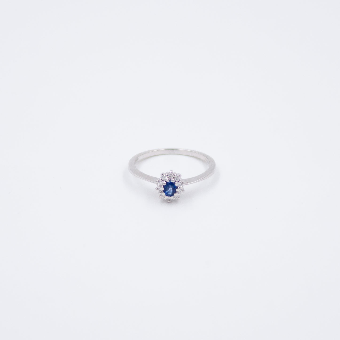 Sapphire Sparkle Ring with Diamonds
