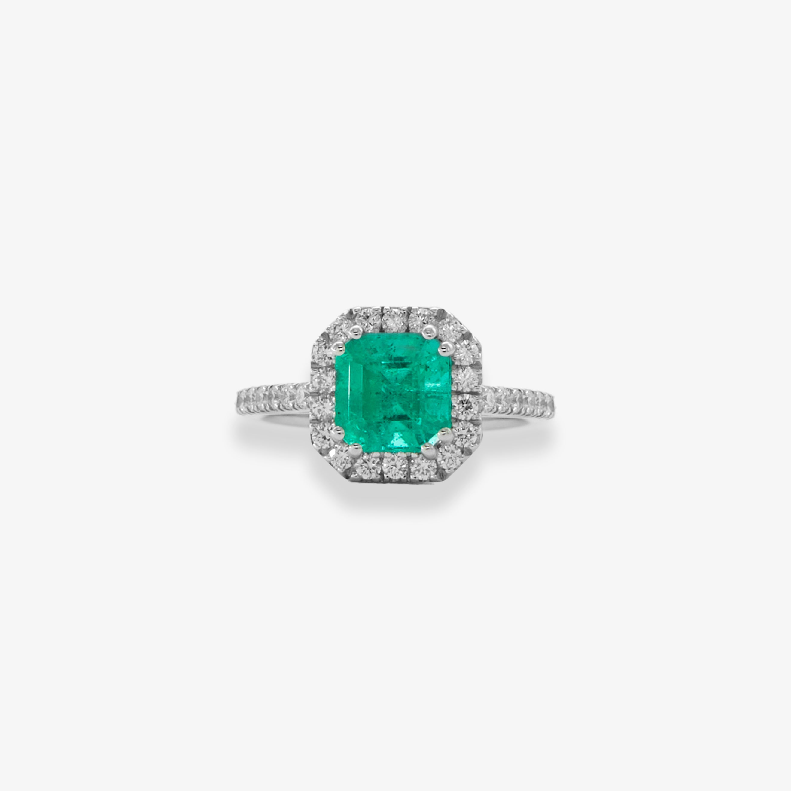 Colombia emerald ring 1.21 ct
