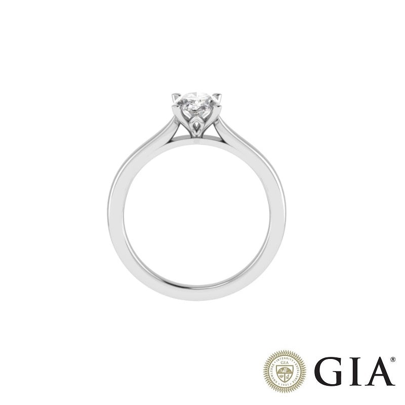 Inel de logodna din platina, diamant 1 CT - Certificat GIA