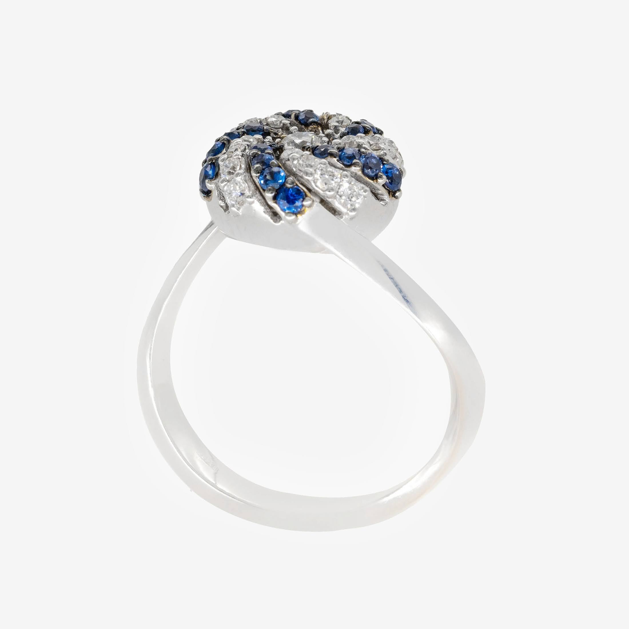Nasir ring with sapphires and diamonds