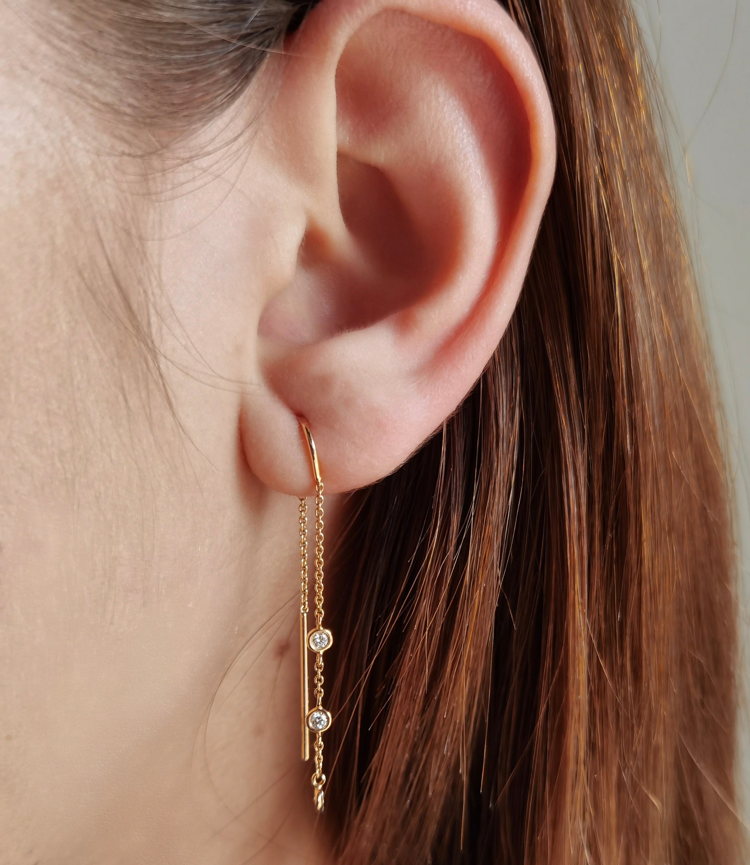 Malini earrings with diamonds